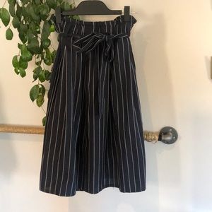 She & Star Striped Midi  Skirt